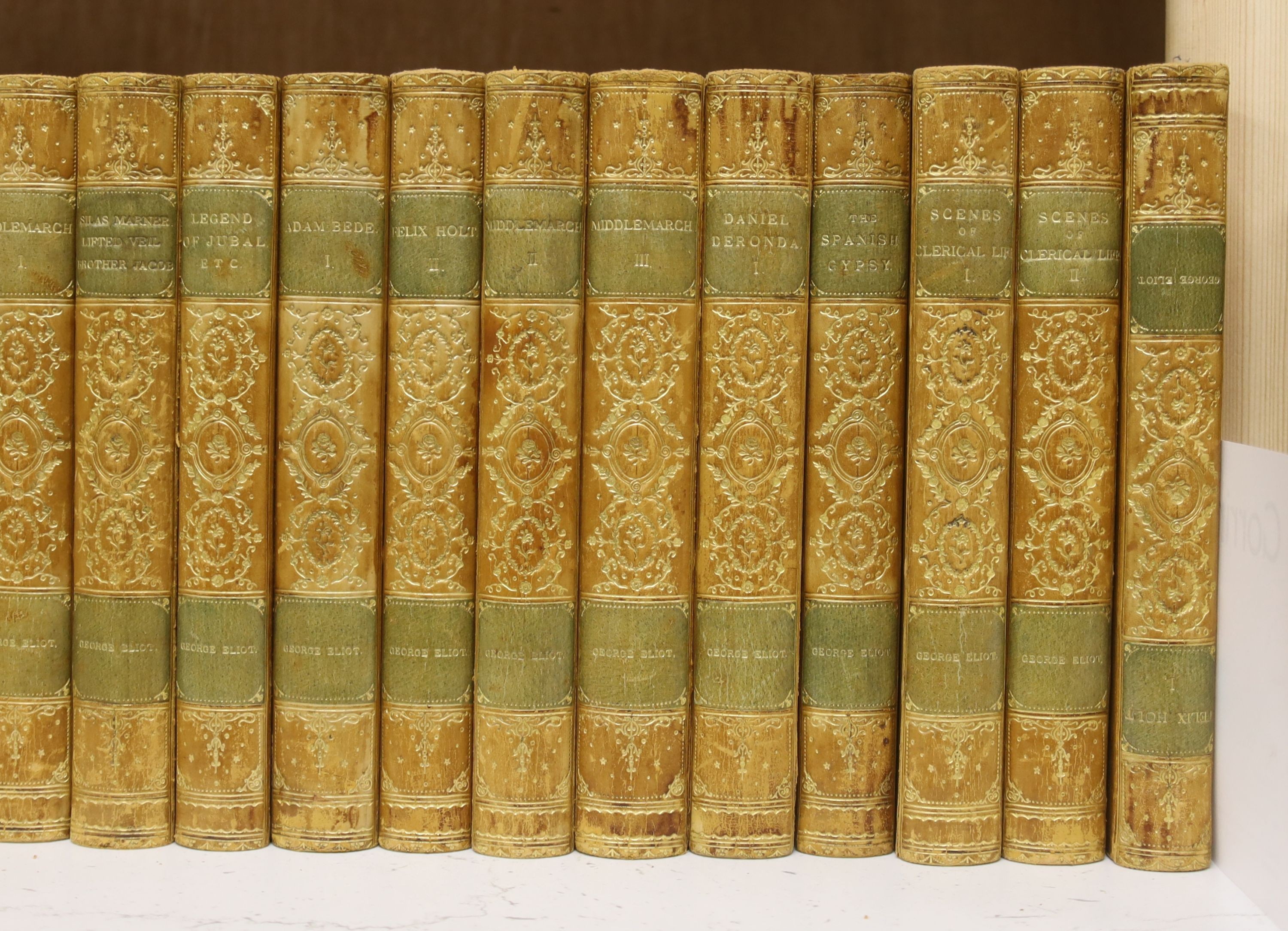 Eliot, George - Works, Standard edition, 21 vols, 8vo, calf, William Blackwood & Co., Edinburgh [1895]